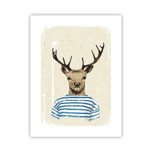 Affiche - Poster - Parce que j'aime les chemises rayées - 30x40 cm