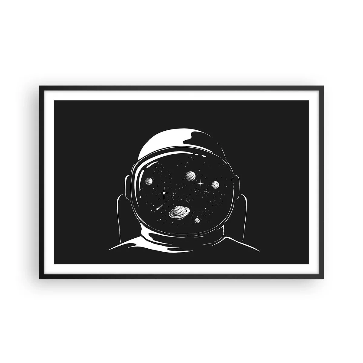 Affiche dans un cadre noir - Poster - Sympa la vue - 91x61 cm