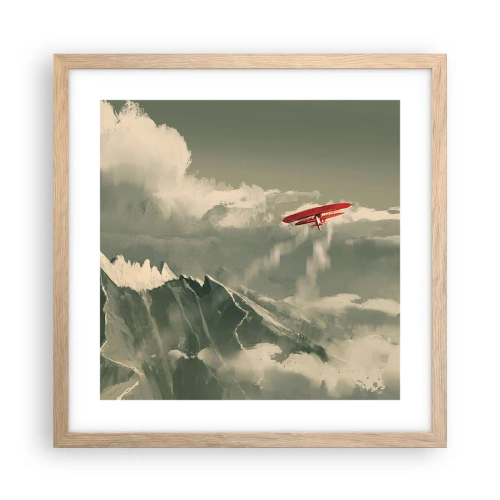 Affiche dans un chêne clair - Poster - Pionnier intrépide - 40x40 cm