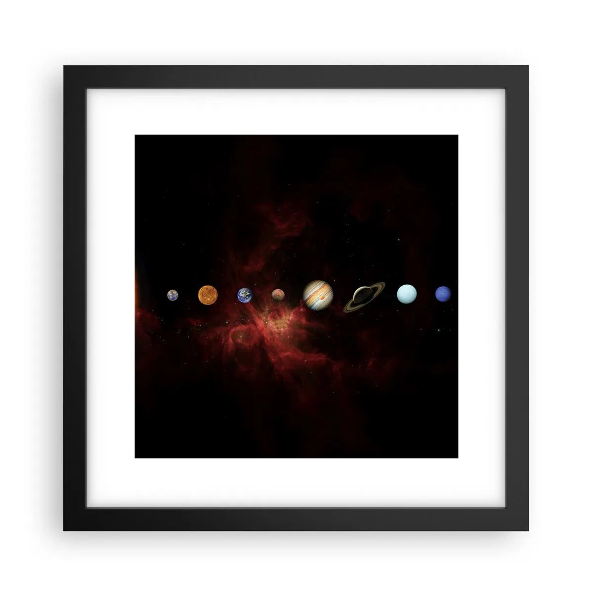 Affiche dans un cadre noir - Poster - Notre quartier - 30x30 cm