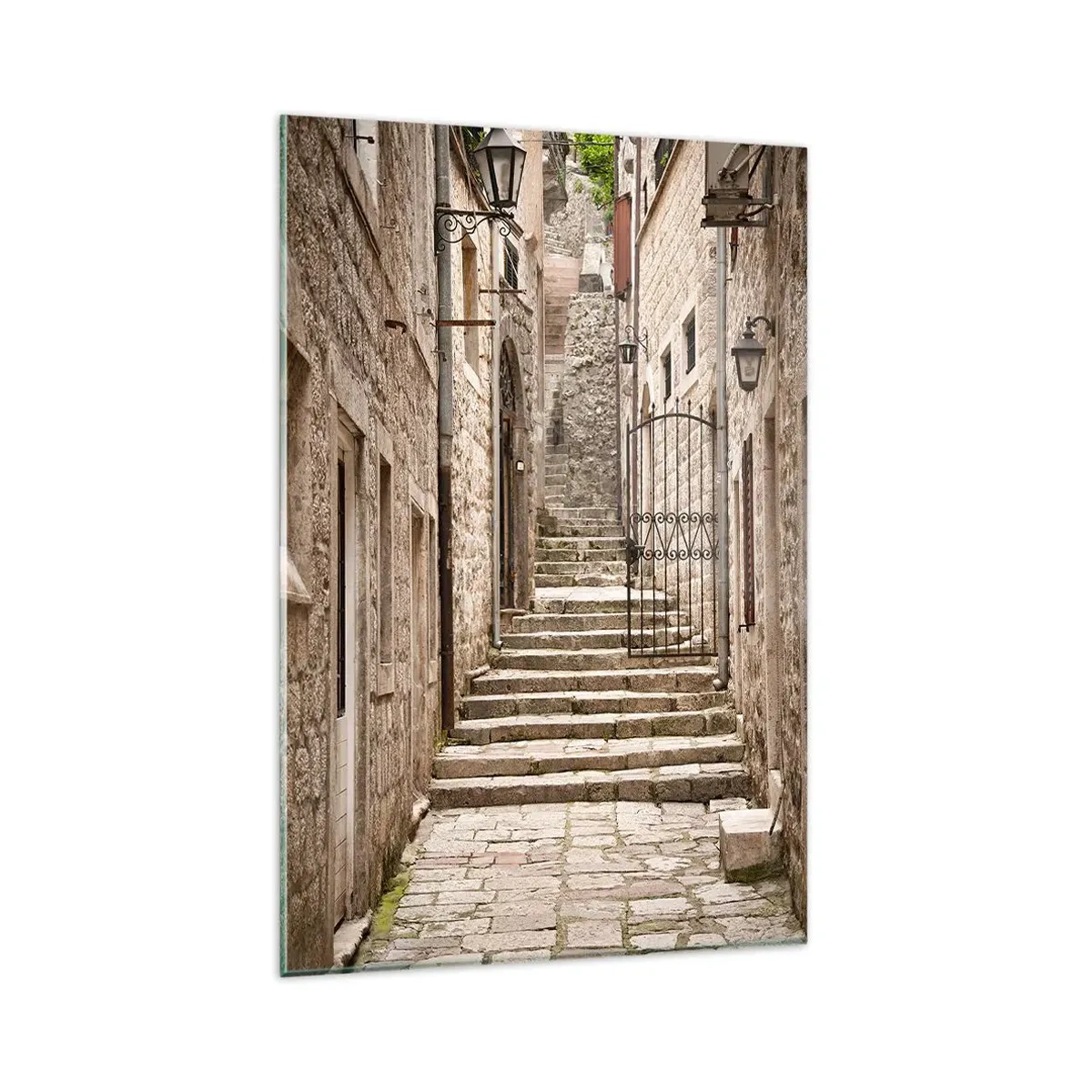 Impression sur verre - Image sur verre - Une vieille ruelle magique - 80x120 cm