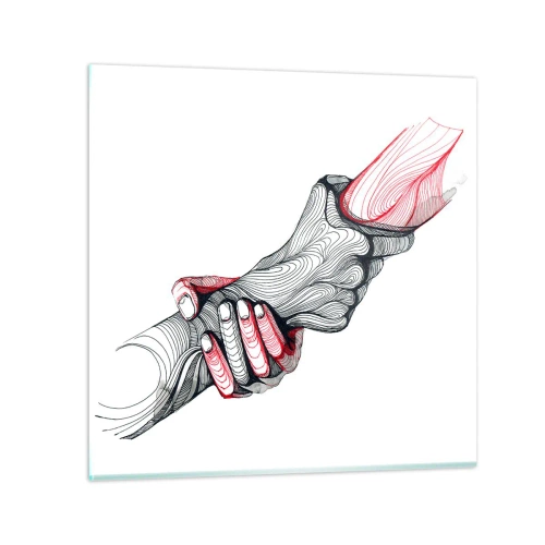 Impression sur verre - Image sur verre - Vous êtes entre de bonnes mains - 40x40 cm