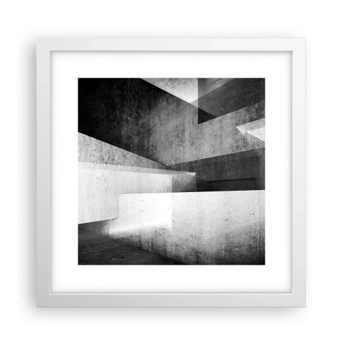 Affiche dans un cadre blanc - Poster - Structure de l'espace - 30x30 cm