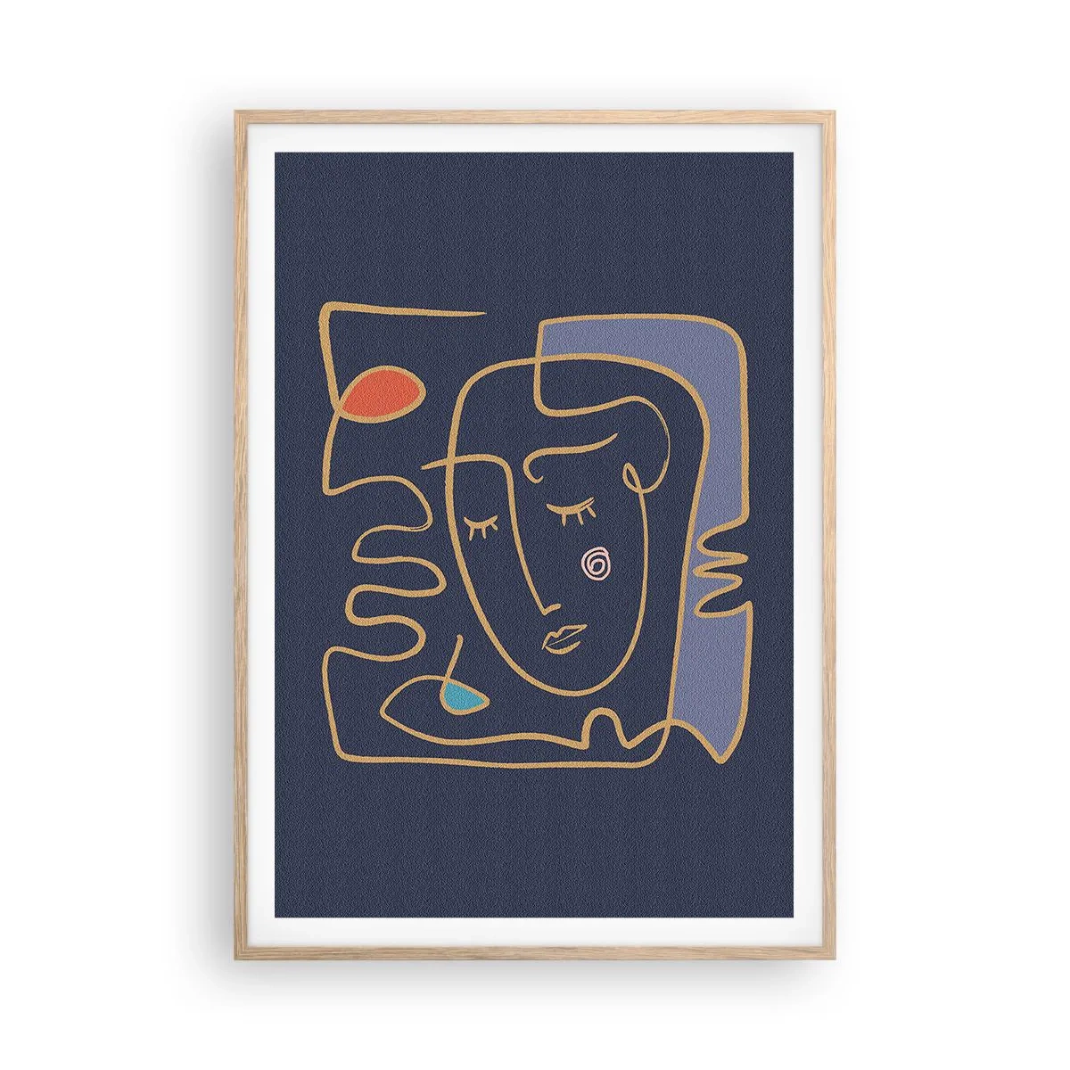 Affiche dans un chêne clair - Poster - En réflexion - 70x100 cm