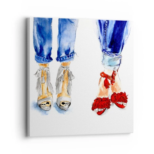 Impression sur toile - Image sur toile - Peut-être irons-nous nous promener? - 30x30 cm