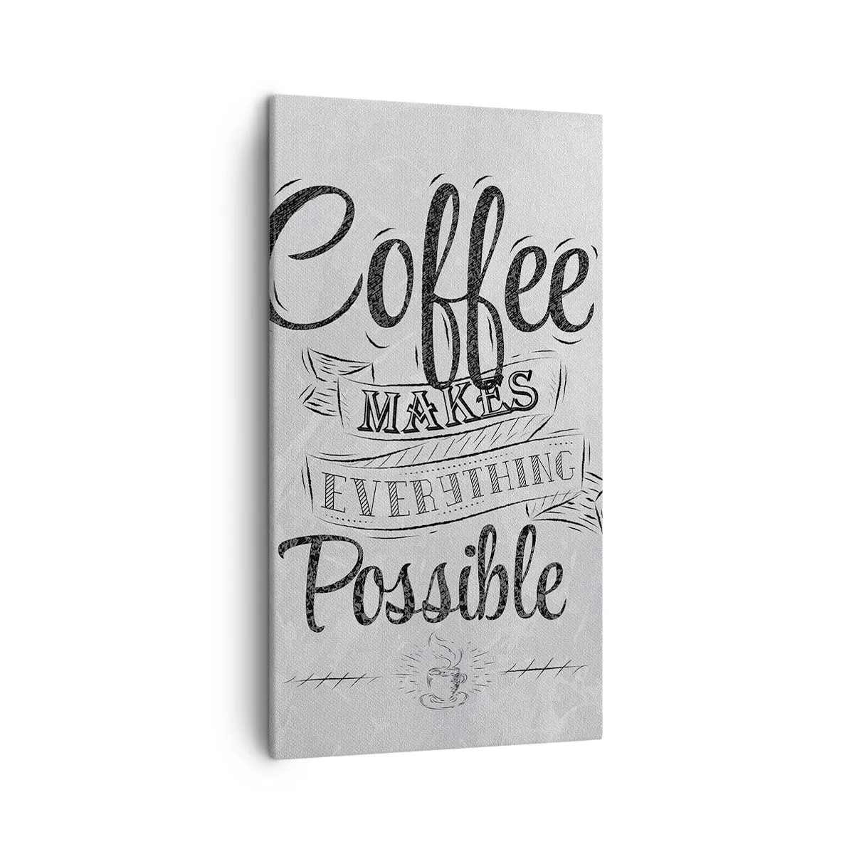 Impression sur toile - Image sur toile - Comment ne pas aimer le café maintenant - 45x80 cm