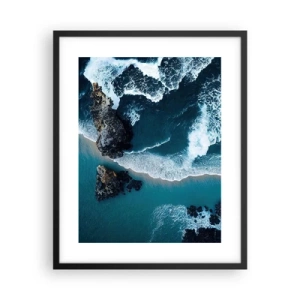 Affiche dans un cadre noir - Poster - Enveloppé par les vagues - 40x50 cm