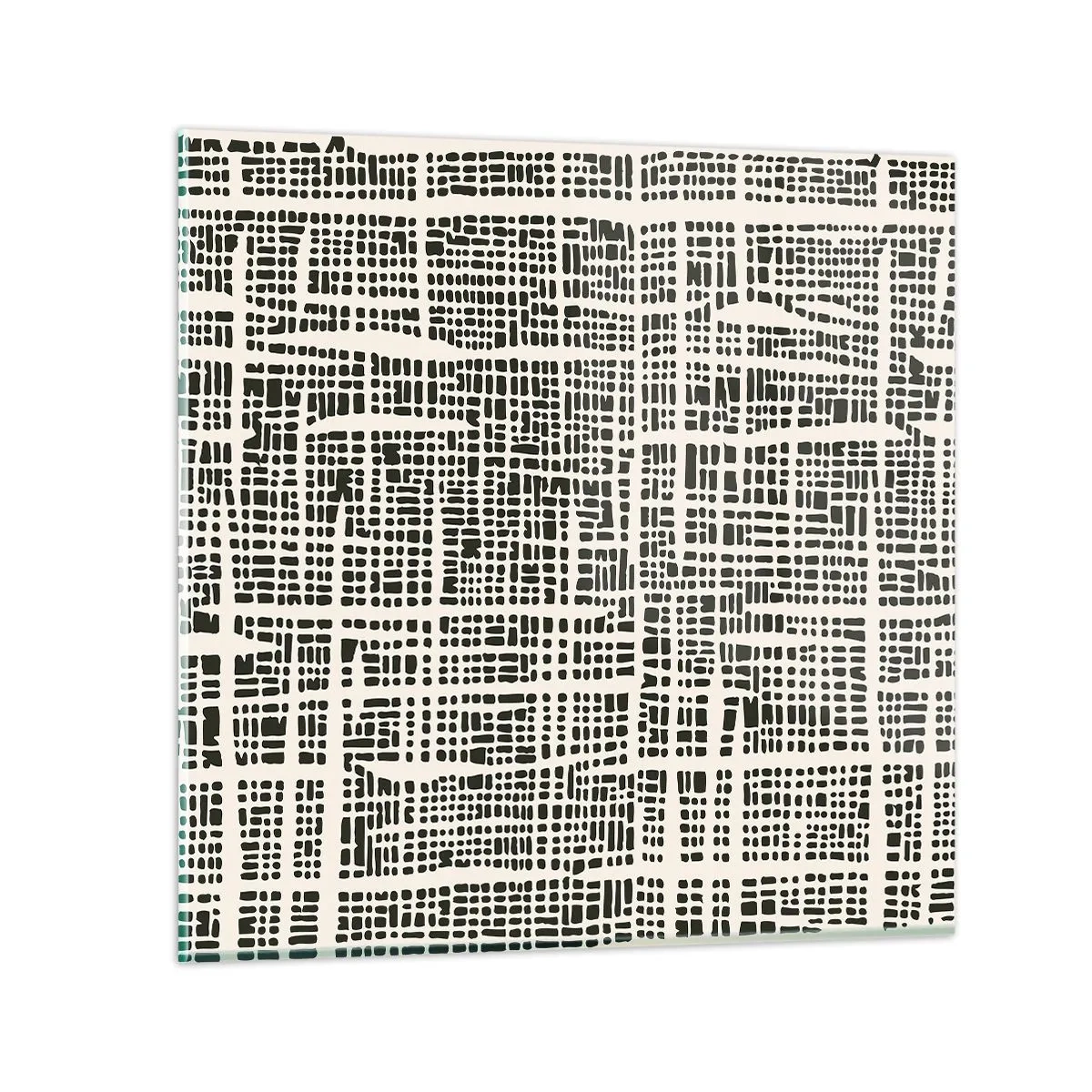 Impression sur verre - Image sur verre - Composition tissée - 70x70 cm