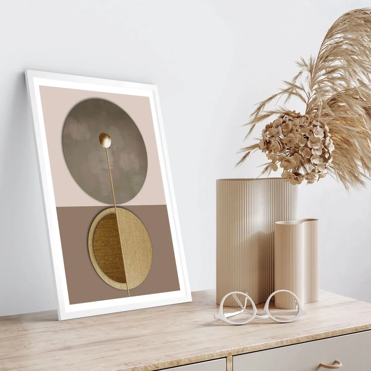 Affiche dans un cadre blanc - Poster - Équilibre parfait - 30x40 cm