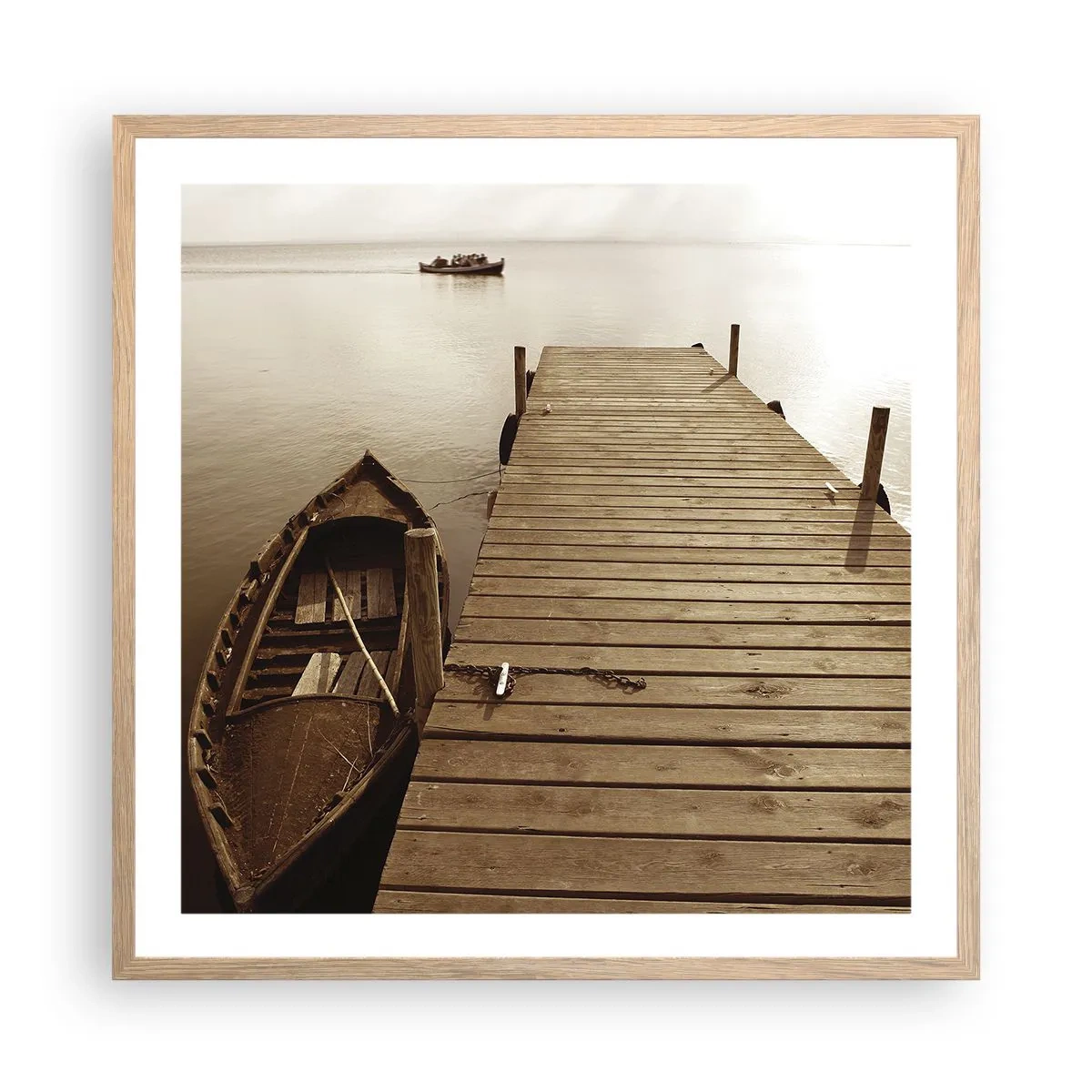 Affiche dans un chêne clair - Poster - Le grand silence - 60x60 cm