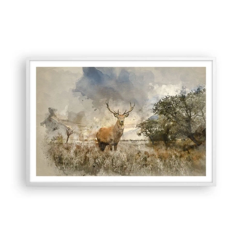 Affiche dans un cadre blanc - Poster - Dignité - force - majesté - 91x61 cm