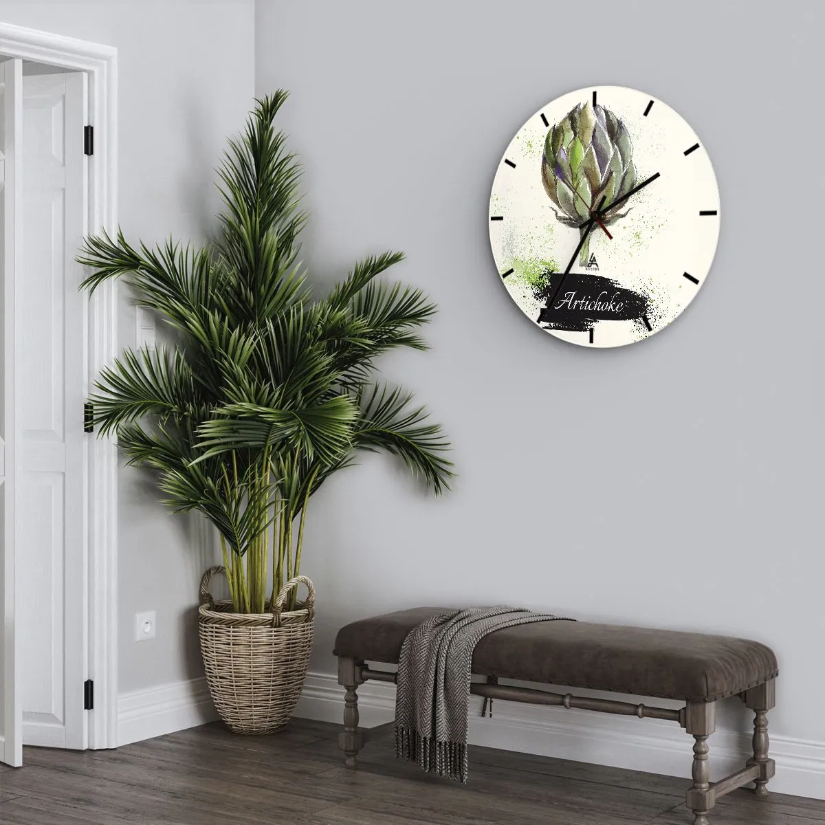 Horloge murale - Pendule murale - Vive les légumes! - 40x40 cm