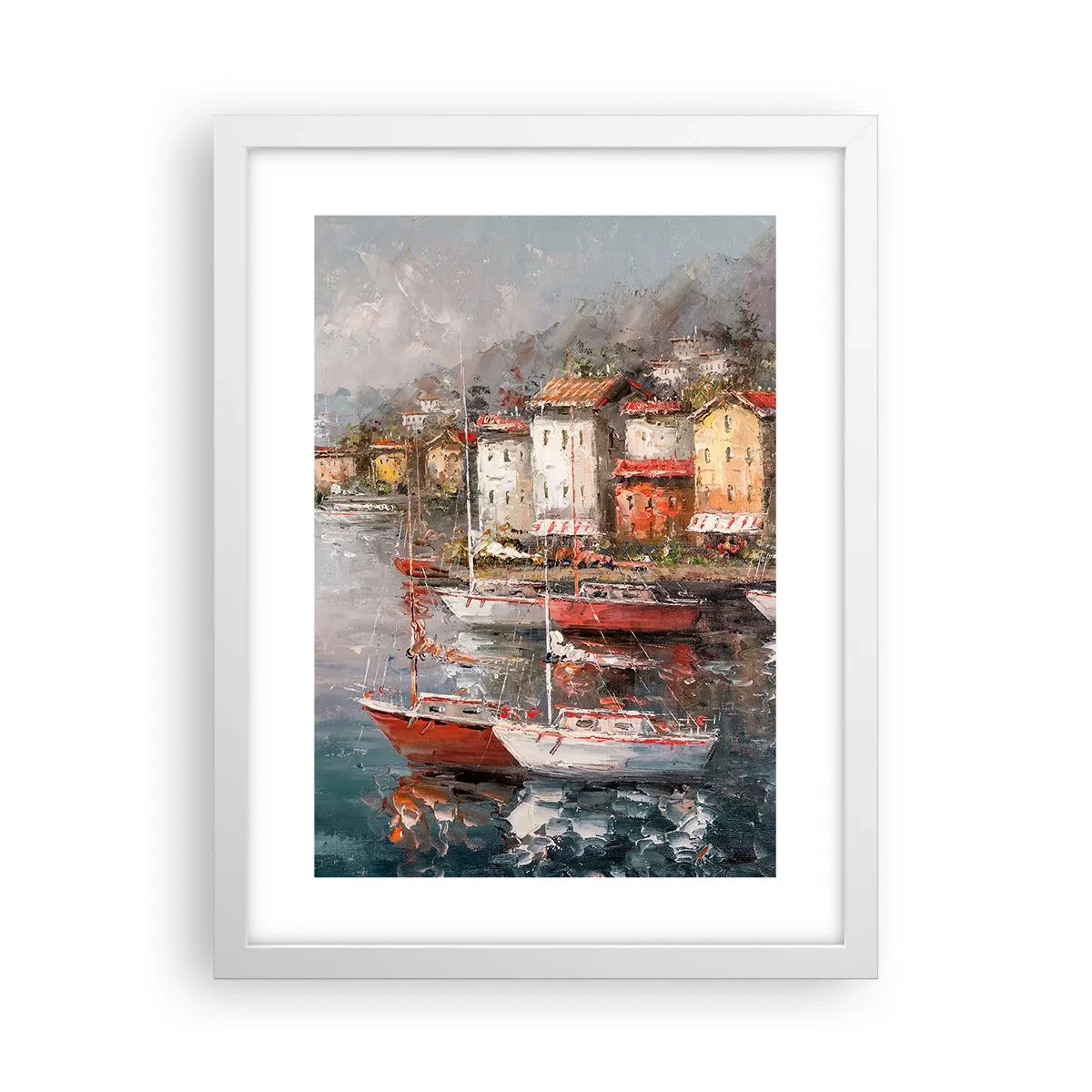 Affiche dans un cadre blanc - Poster - Havre romantique - 30x40 cm