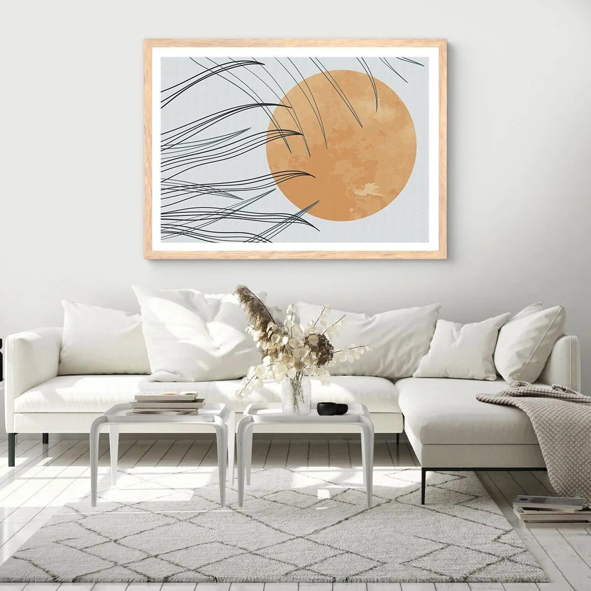 Affiche dans un chêne clair - Poster - Toujours vers le soleil - 100x70 cm