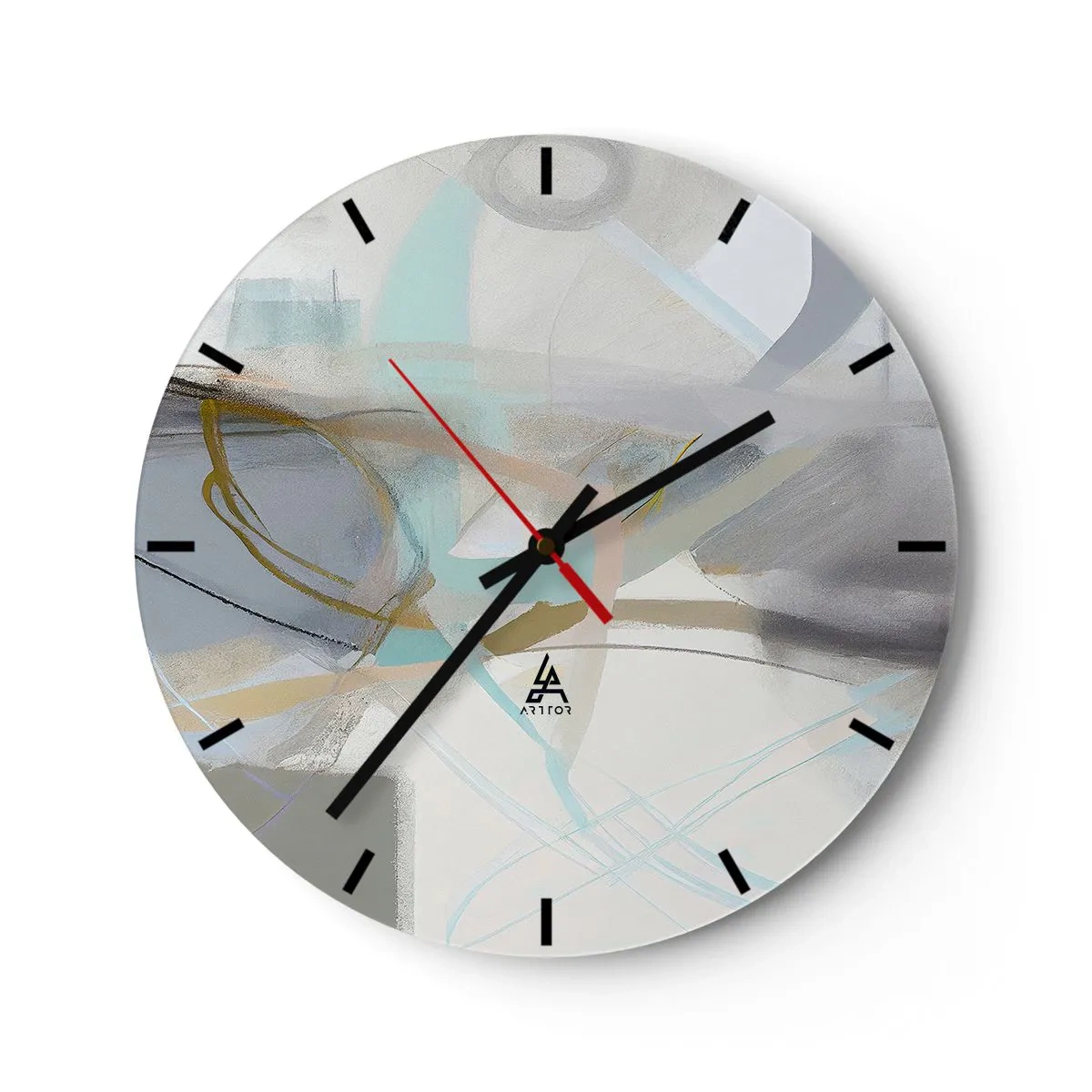 Horloge murale - Pendule murale - Abstraction brumeuse - 40x40 cm