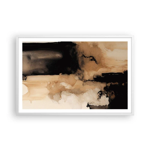 Affiche dans un cadre blanc - Poster - Une abstraction intrigante - 91x61 cm
