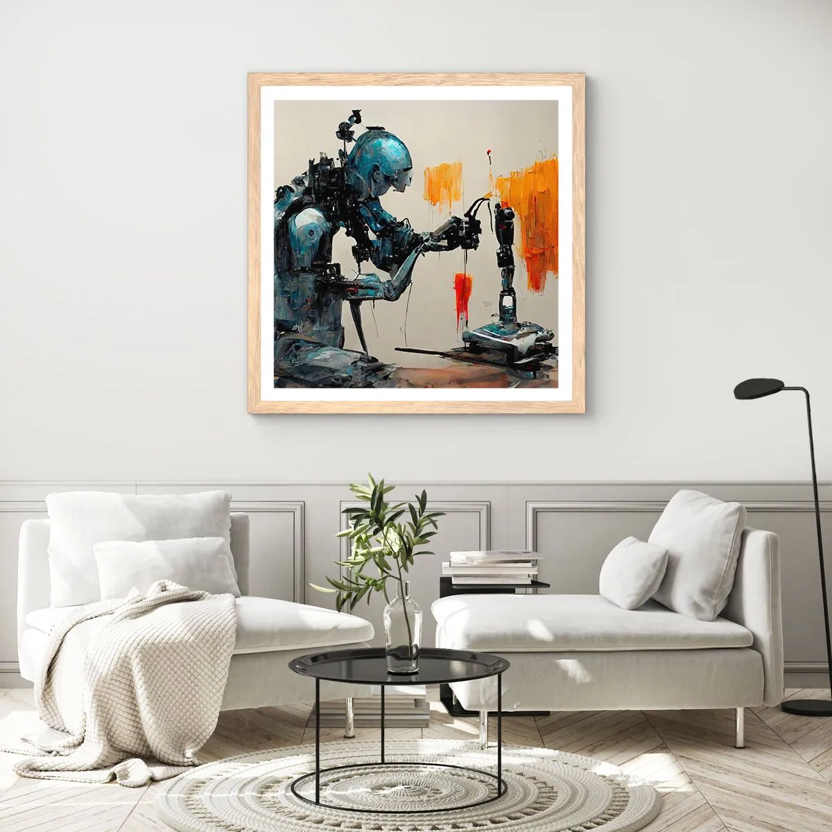 Affiche dans un chêne clair - Poster - Déjà demain… - 60x60 cm