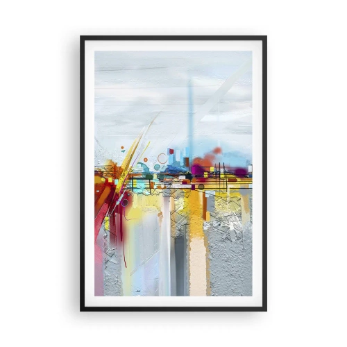 Affiche dans un cadre noir - Poster - Pont de joie sur le fleuve de la vie - 61x91 cm