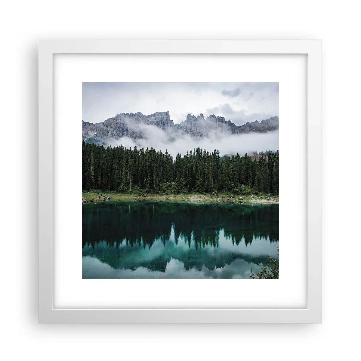 Affiche dans un cadre blanc - Poster - Chut, chut, ne réveillons pas l'eau qui dort - 30x30 cm