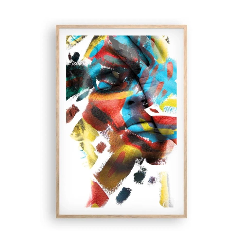 Affiche dans un chêne clair - Poster - Personnalité colorée - 61x91 cm