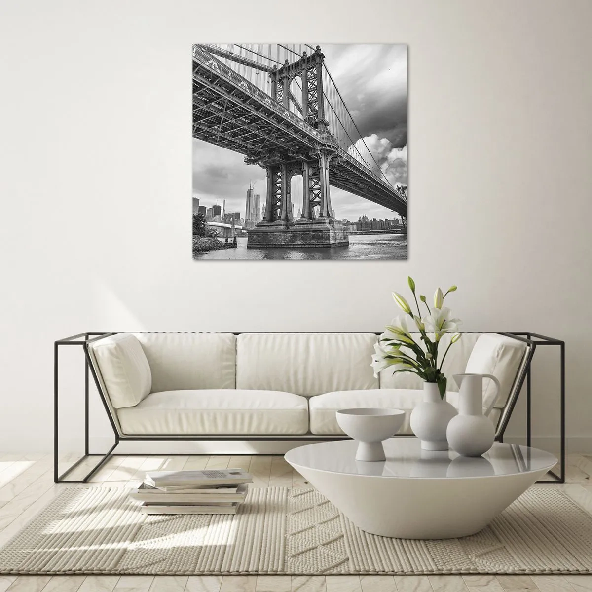 Impression sur verre - Image sur verre - Au coeur de la ville - 70x70 cm