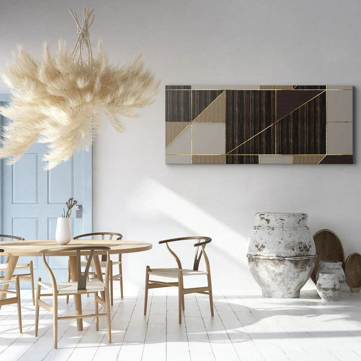 Impression sur toile - Image sur toile - Mozaique de bronze et d'or - 100x40 cm