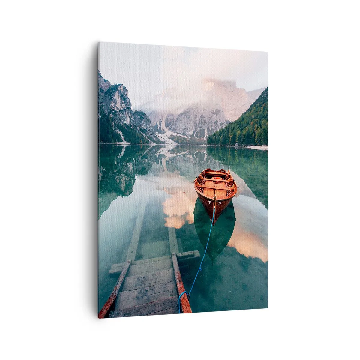 Impression sur toile - Image sur toile - Le rêve calme de la montagne - 70x100 cm