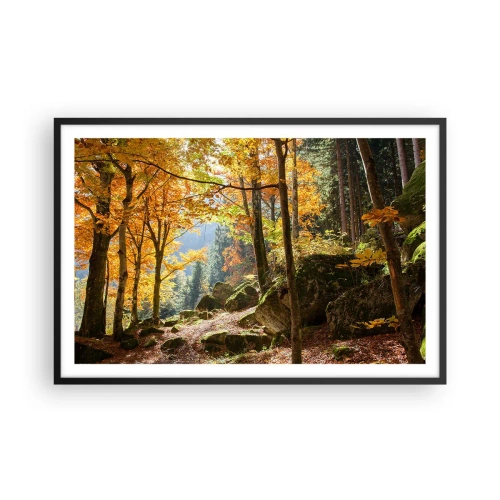 Affiche dans un cadre noir - Poster - Il est temps de se détendre - 91x61 cm