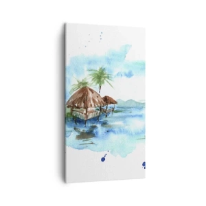 Impression sur toile - Image sur toile - Quelque part dans le Pacifique - 45x80 cm