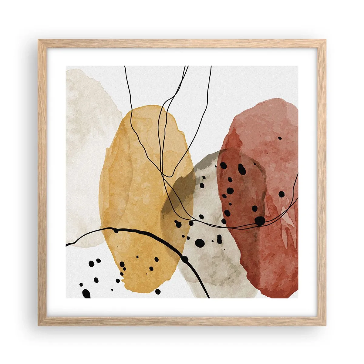 Affiche dans un chêne clair - Poster - Léger et transparent comme l'air - 50x50 cm
