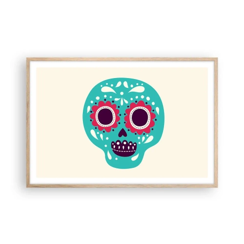 Affiche dans un chêne clair - Poster - La vie – du plaisir jusqu'à la mort - 91x61 cm