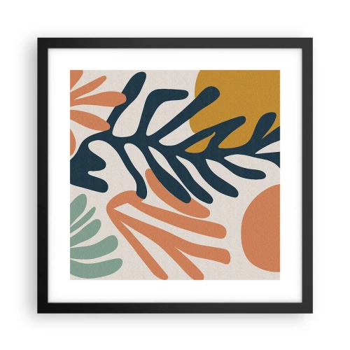 Affiche dans un cadre noir - Poster - Mers de corail - 40x40 cm