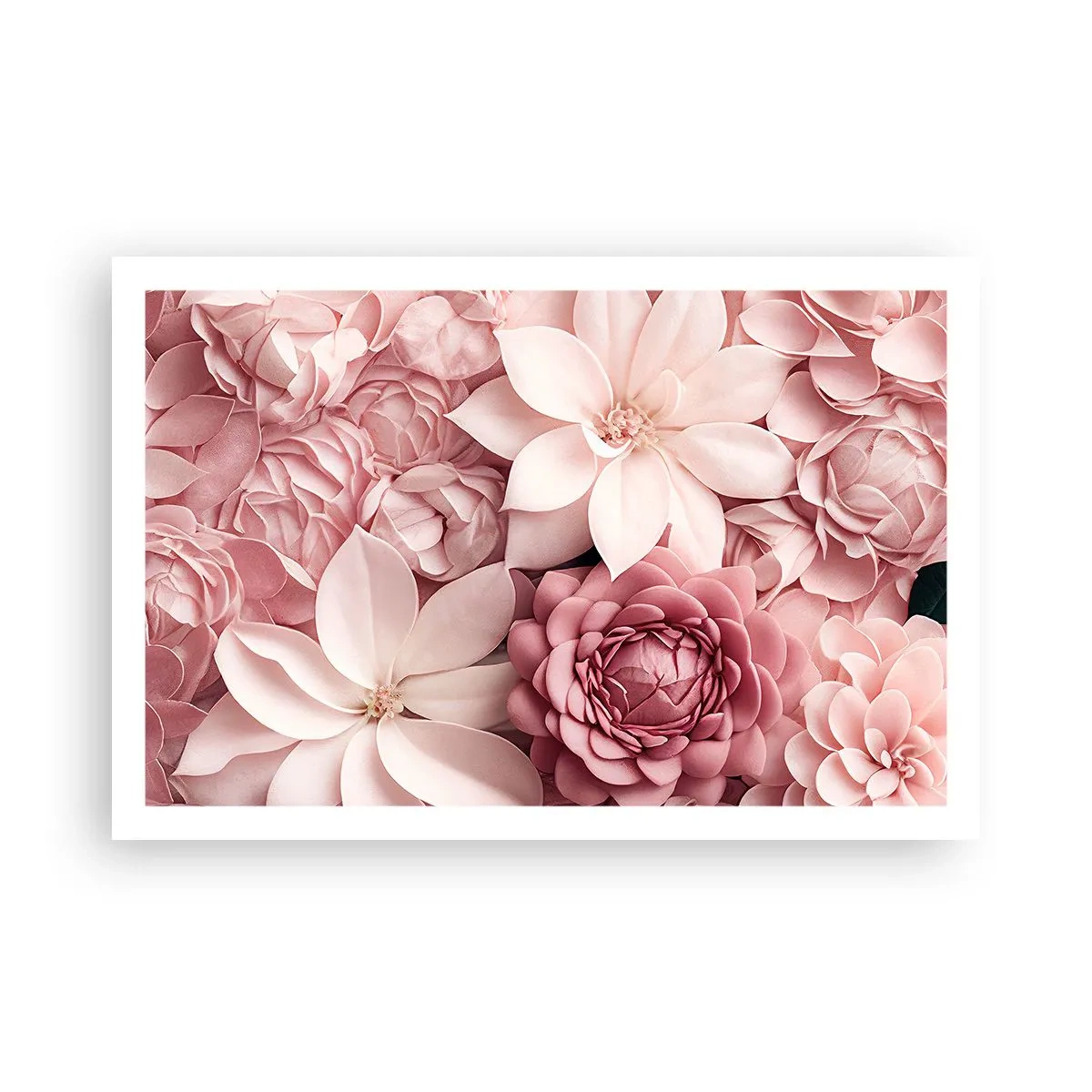 Affiche - Poster - Dans les pétales roses - 91x61 cm