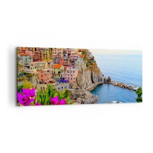 Impression sur toile - Image sur toile - La ville qui rit - 100x40 cm