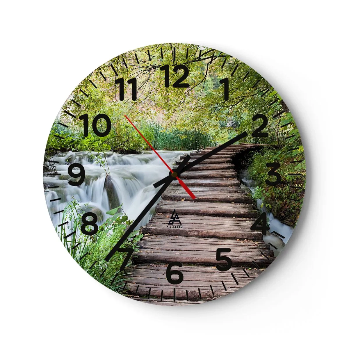 Horloge murale - Pendule murale - L'eau n'est pas si calme - 30x30 cm