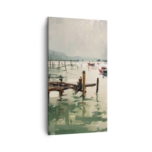 Impression sur toile - Image sur toile - Trempé dans une lune en fusion - 45x80 cm