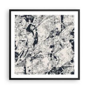 Affiche dans un cadre noir - Poster - Interpénétration des contraires - 60x60 cm