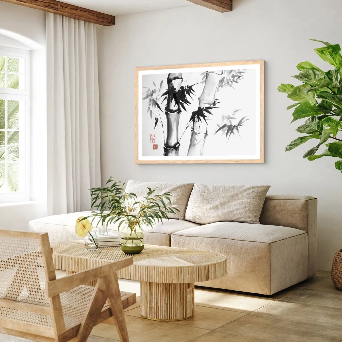 Affiche dans un chêne clair - Poster - Gros plan sur l'orient - 50x40 cm