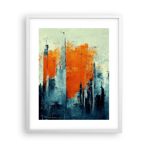 Affiche dans un cadre blanc - Poster - Paysage moderne - 40x50 cm
