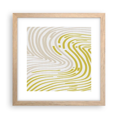 Affiche dans un chêne clair - Poster - Une composition au léger virage - 30x30 cm
