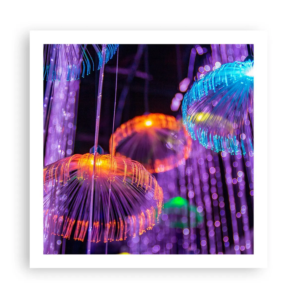 Affiche - Poster - Fontaine lumineuse - 60x60 cm