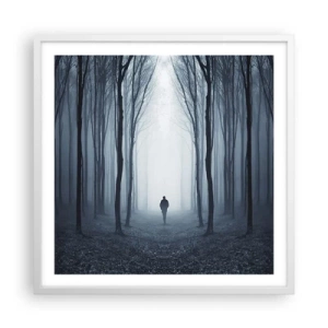 Affiche dans un cadre blanc - Poster - Tout est simple et clair - 60x60 cm