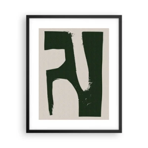 Affiche dans un cadre noir - Poster - Baies blanches - 40x50 cm