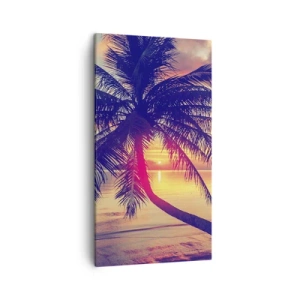 Impression sur toile - Image sur toile - Soirée sous les palmiers - 45x80 cm