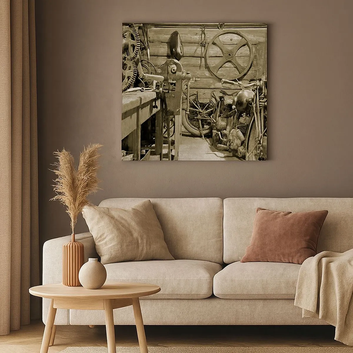 Impression sur toile - Image sur toile - Dans le hangar de l'oncle Władek - 30x30 cm