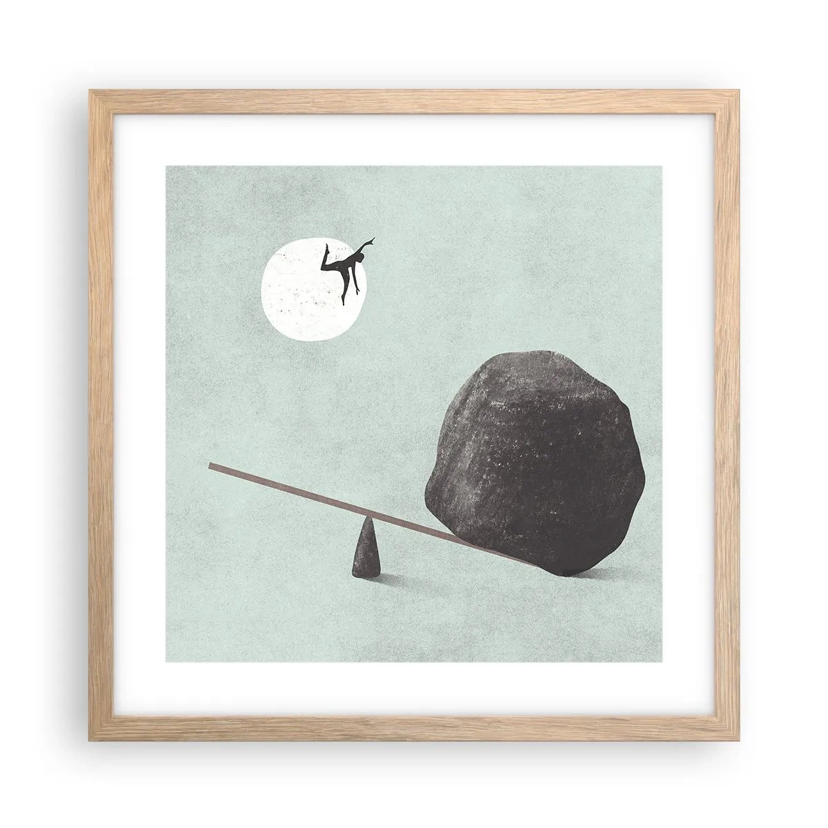 Affiche dans un chêne clair - Poster - Réalisation de ses rêves - 40x40 cm