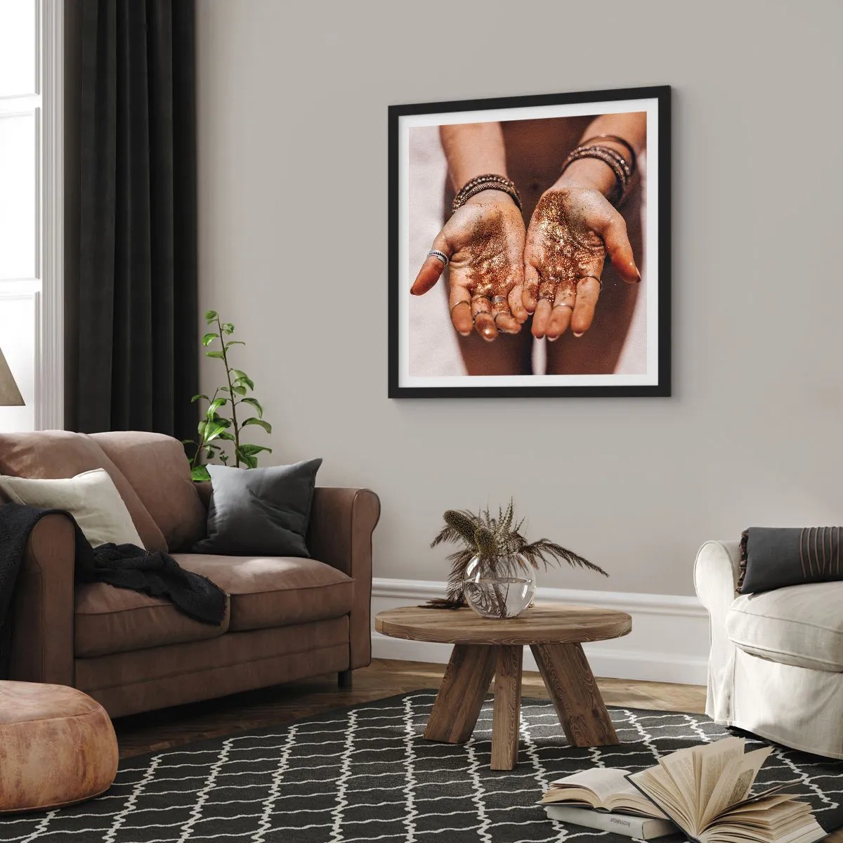 Affiche dans un cadre noir - Poster - Un don pour vous - 60x60 cm