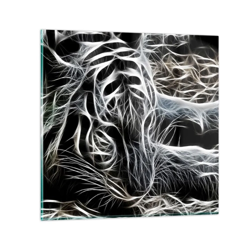 Impression sur verre - Image sur verre - Une étude de la légèreté du chat - 40x40 cm