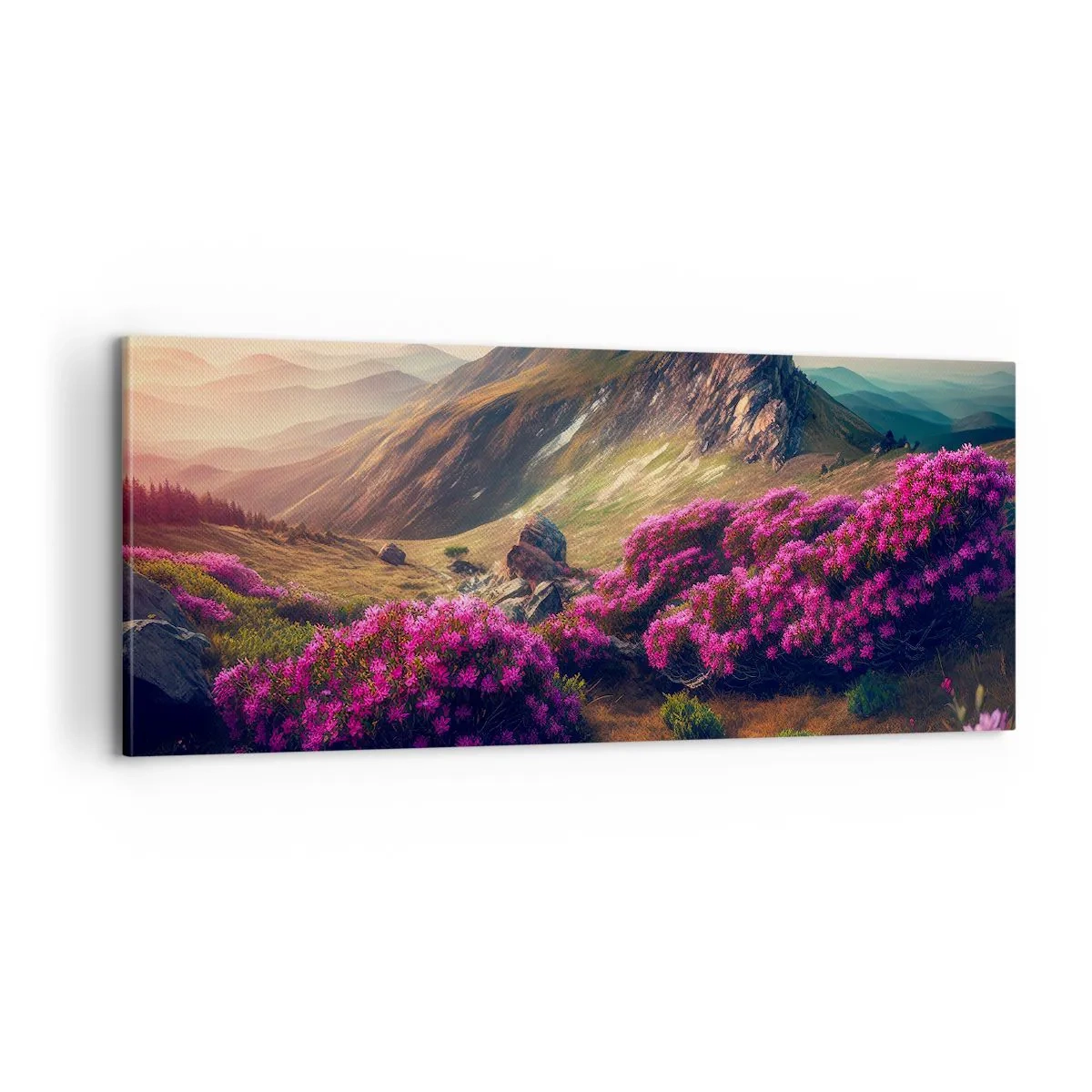 Impression sur toile - Image sur toile - L'été à la montagne - 100x40 cm