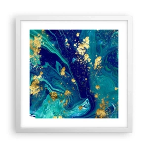 Affiche dans un cadre blanc - Poster - Les pétales du soleil - 40x40 cm